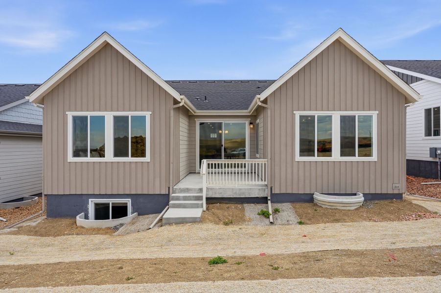 Exterior details and patio area of a home in Trailstone, Arvada (Image 4). Exterior details and patio area of a home in Trailstone, Arvada (Image 4).