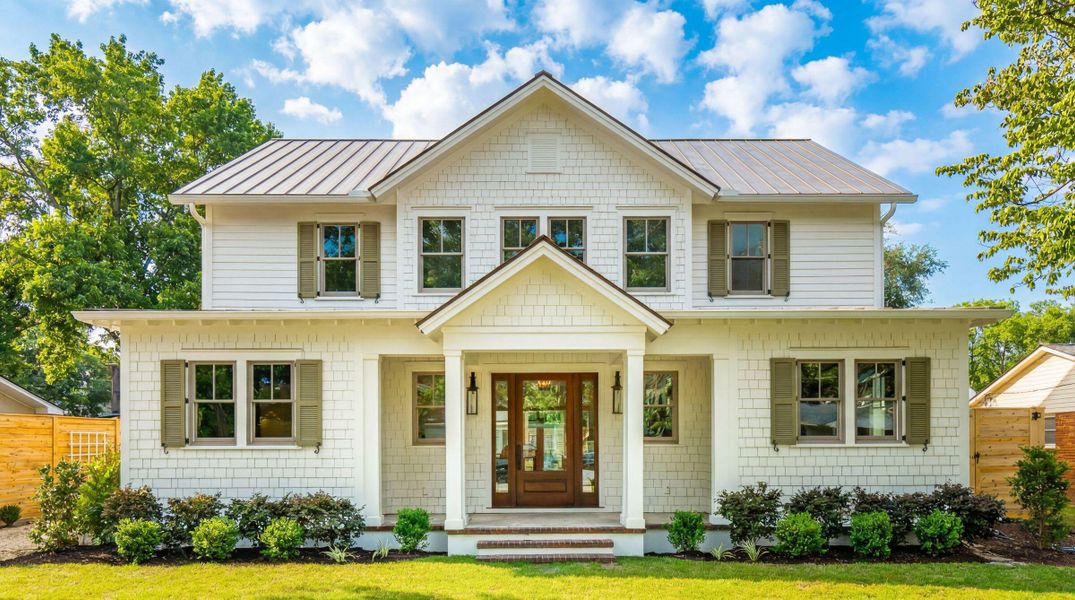 Front exterior of a new home in , Mount Pleasant, SC, highlighting curb appeal (Image 1). Front exterior of a new home in , Mount Pleasant, SC, highlighting curb appeal (Image 1).
