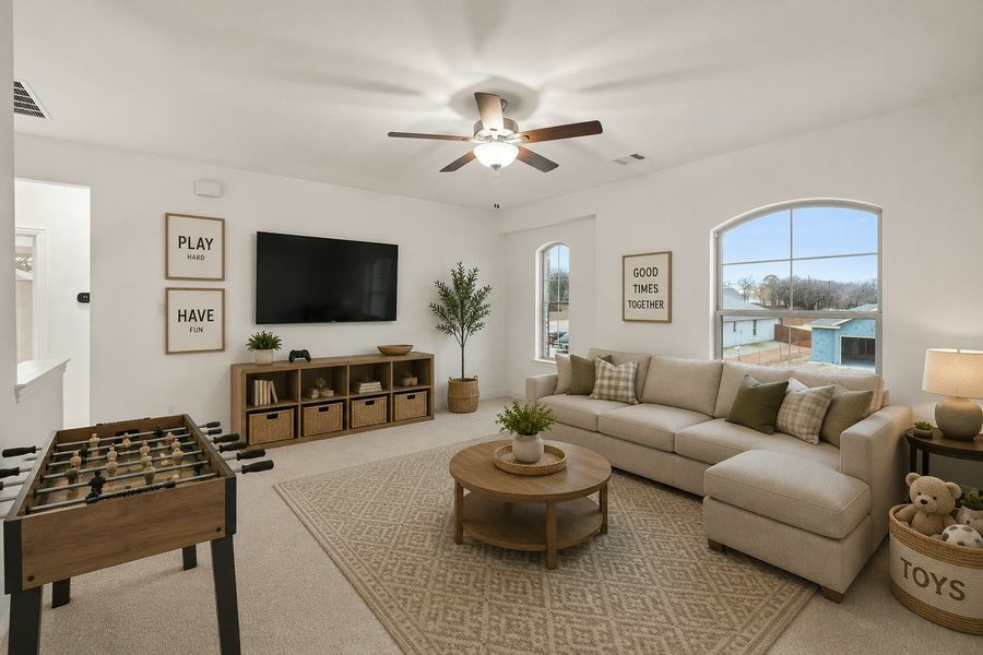 Furnished interior view inside a new home in Stone Eagle, Azle (Image 18).