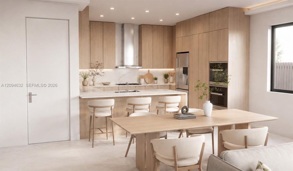Furnished interior view inside a new home in , Miami (Image 10).
