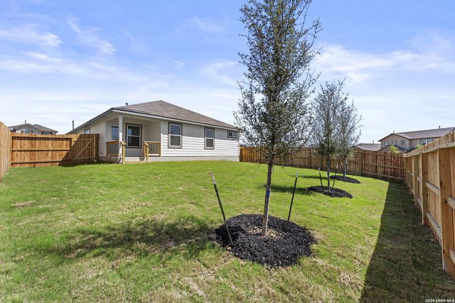 Exterior details and patio area of a home in Langdon, San Antonio (Image 2).