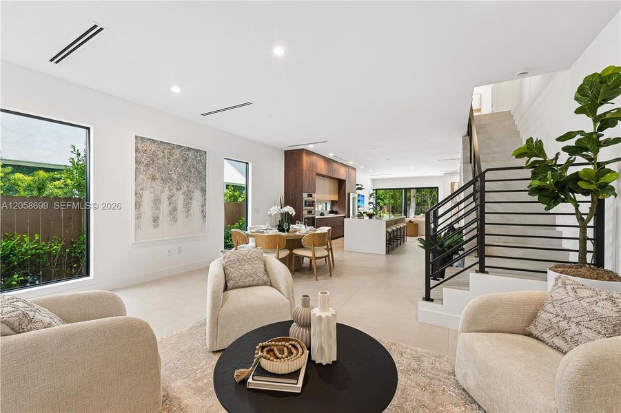 Furnished interior view inside a new home in , Miami (Image 12).