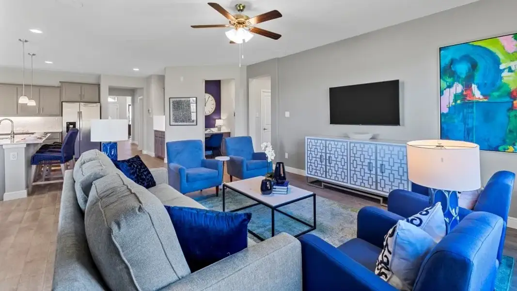 Furnished interior view inside a new home in Bluestem, Rhome (Image 15).