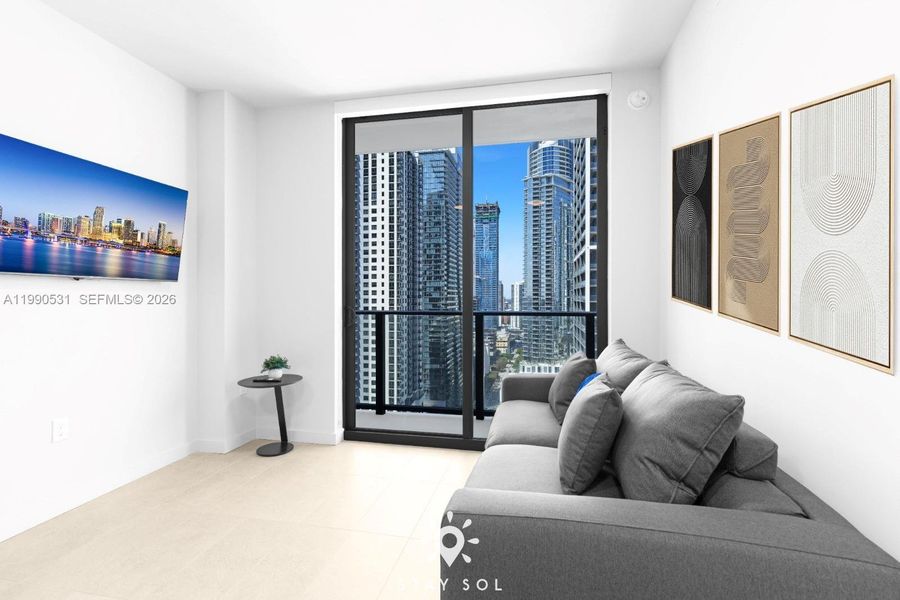 Furnished interior view inside a new home in , Miami (Image 8).