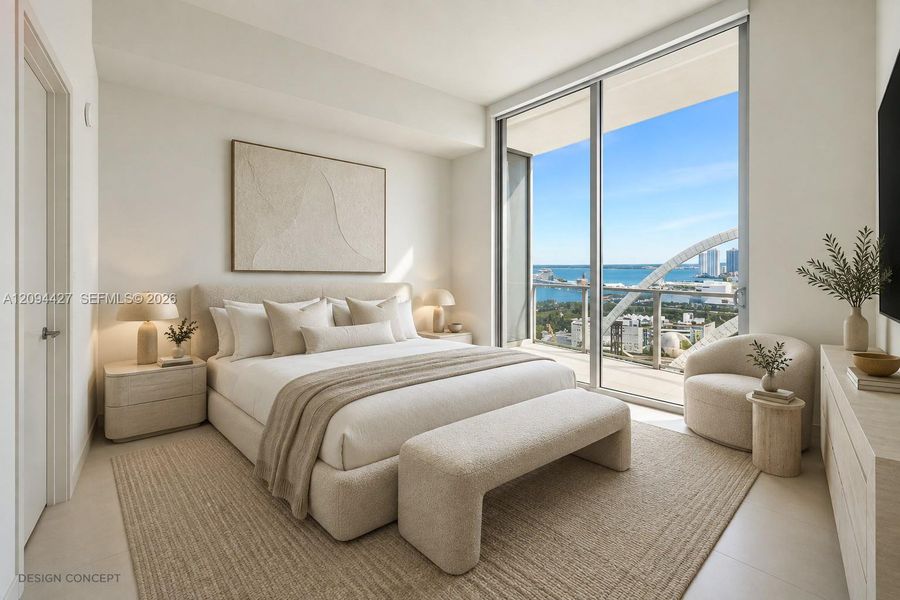 Furnished interior view inside a new home in , Miami (Image 12).