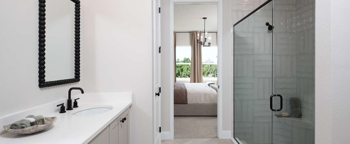 Representative furnished interior of a home built from the Badland by Ashton Woods in Catamaran Cove Traditional, Rockledge (Image 12).