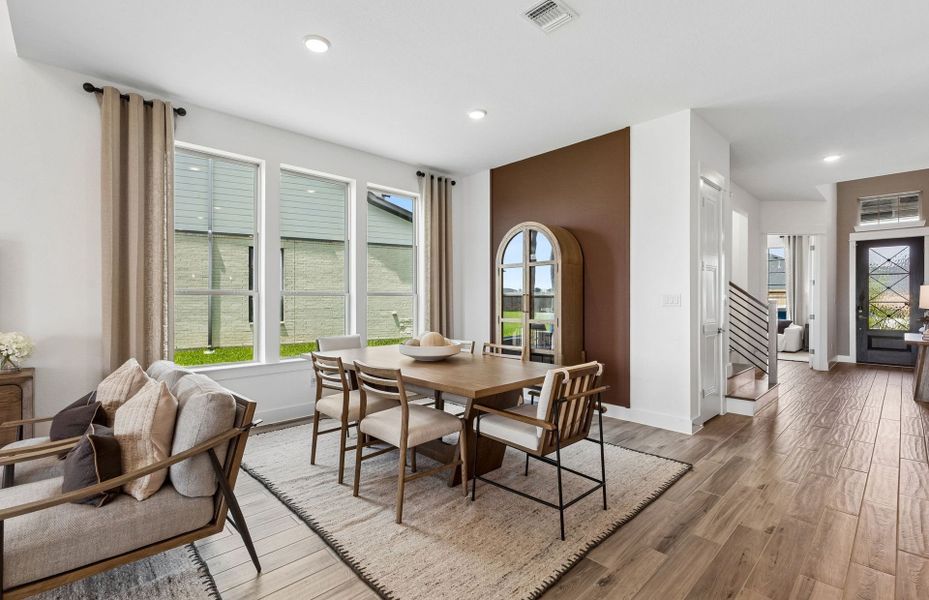 Representative furnished interior of a home built from the Iredell by Pulte Homes in Katy Court, Katy (Image 14).
