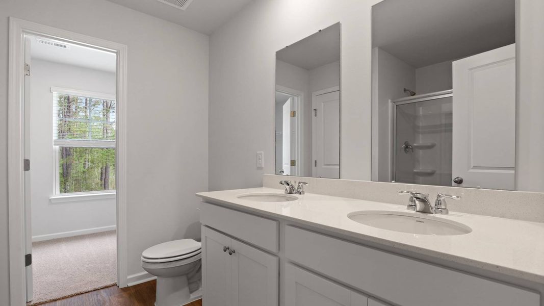 Representative furnished interior of a home built from the BRANDON by D.R. Horton in Rivers Reach, Yemassee (Image 13).