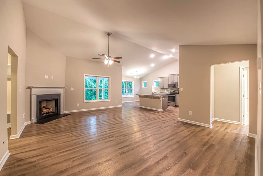 Representative unfurnished interior of a home built from the Bayhill A by JC Jackson Homes,LLC in Heritage Pointe, Newport (Image 17).