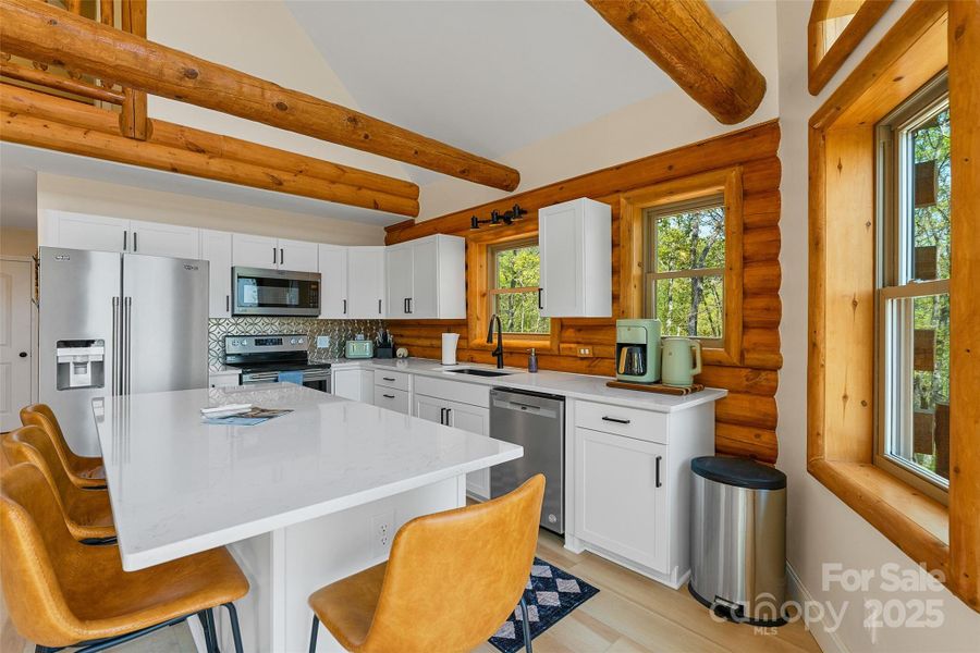 Furnished interior view inside a new home in , Lake Lure (Image 28).