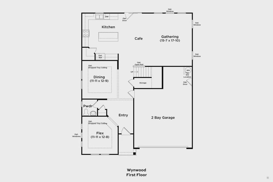 2D floor plan layout of this home in Cottages of Bearwood, Mount Pleasant, TN (Image 23).