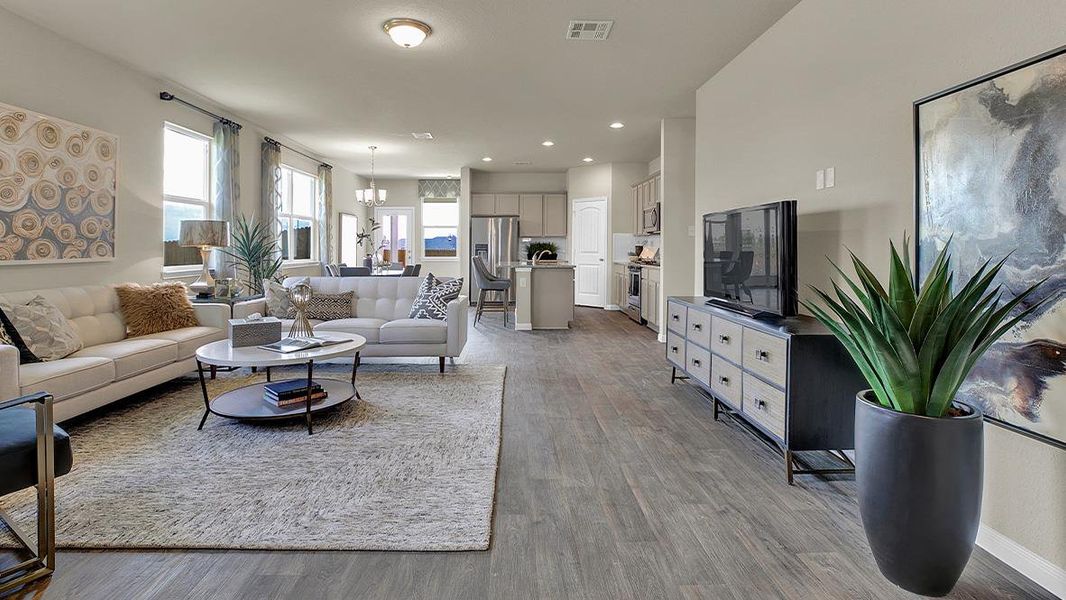 Furnished interior view inside a new home in Southgrove, Kyle (Image 6).