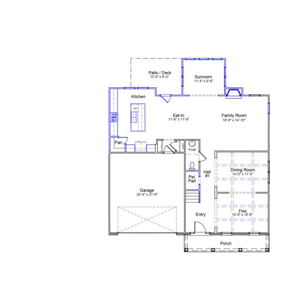 2D floor plan layout of this home in Lilah Grove, Summerfield, NC (Image 5).