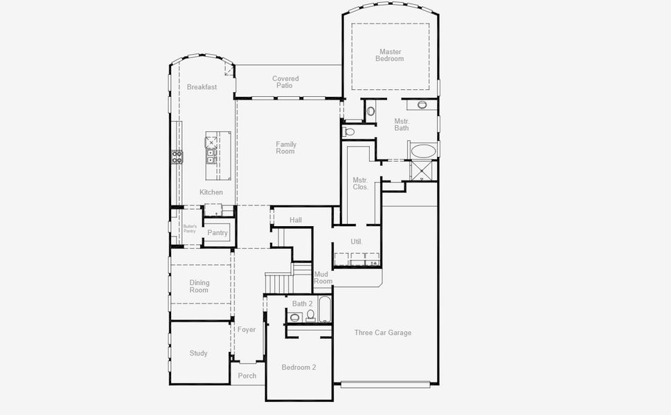 2D floor plan layout for the Nolan - 60 Homesites by Coventry Homes in Candela 60', Richmond, TX (Image 3). 2D floor plan layout for the Nolan - 60 Homesites by Coventry Homes in Candela 60', Richmond, TX (Image 3).
