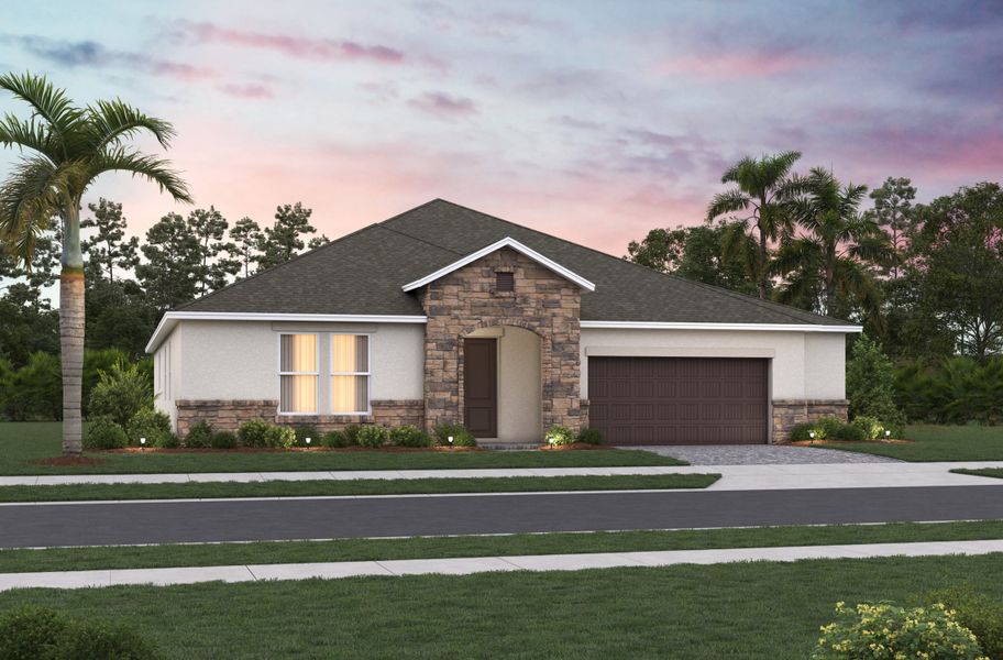 Representative exterior photo of a completed home built from the Radcliff by Beazer Homes in Acuera Estates, Apopka, FL (Image 1).