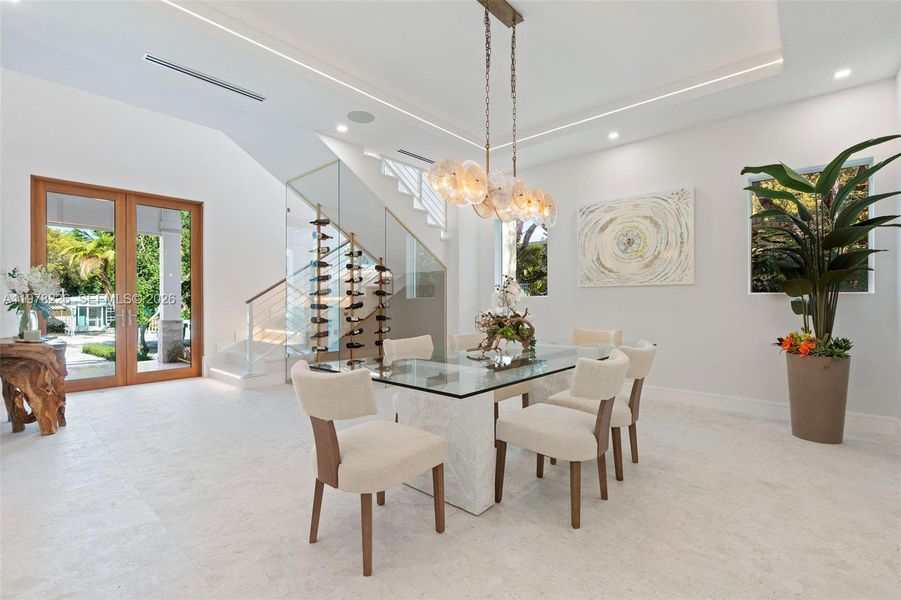 Furnished interior view inside a new home in , Islamorada, Village of Islands (Image 67).