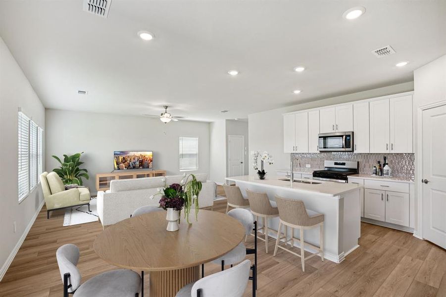 Furnished interior view inside a new home in Trails of Lavon - Spring Series, Lavon (Image 8).