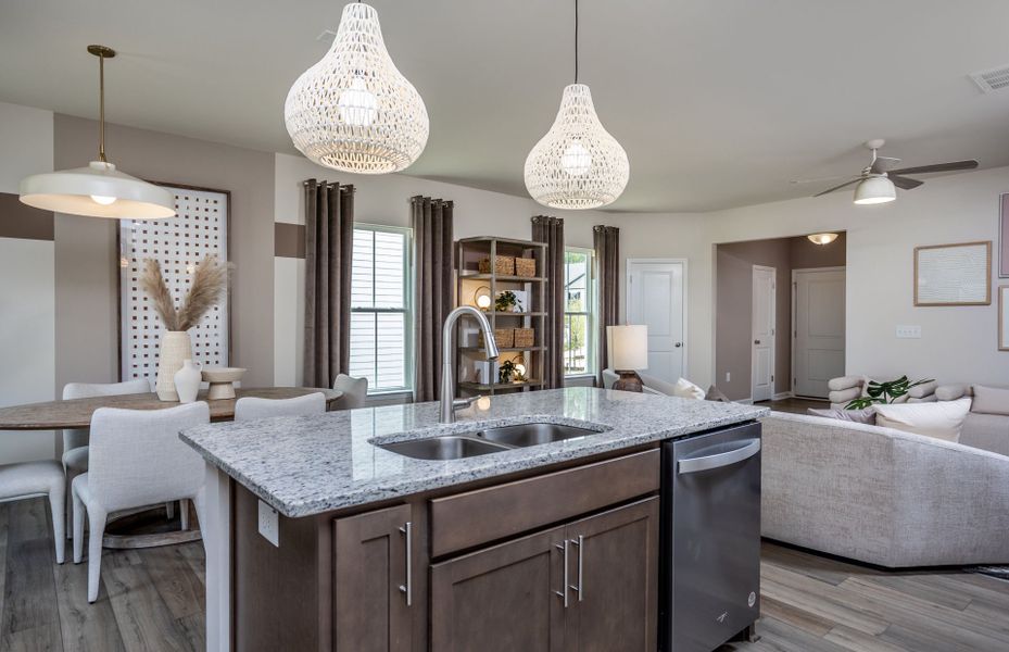 Furnished interior view inside a new home in Exchange at 401, Raleigh (Image 16).