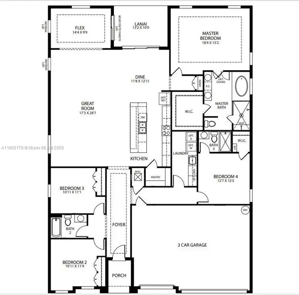 2D floor plan layout of this home in , North Port, FL (Image 1). 2D floor plan layout of this home in , North Port, FL (Image 1).