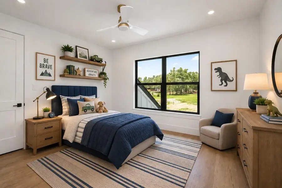 Fourth bedroom with a large double window that allows natural light and overlooks the backyard. VIRTUALLY STAGED Fourth bedroom with a large double window that allows natural light and overlooks the backyard. VIRTUALLY STAGED