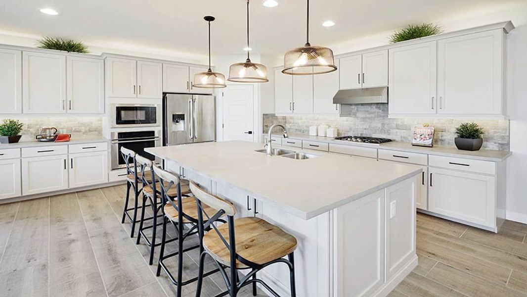 Representative furnished interior of a home built from the 45RM3 by Taylor Morrison in Almeria at Rancho Mercado, Surprise (Image 4). Representative furnished interior of a home built from the 45RM3 by Taylor Morrison in Almeria at Rancho Mercado, Surprise (Image 4).