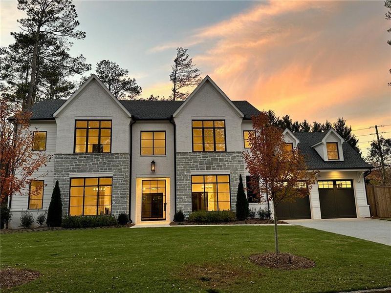 Front exterior of a new home in , Sandy Springs, GA, highlighting curb appeal (Image 2).