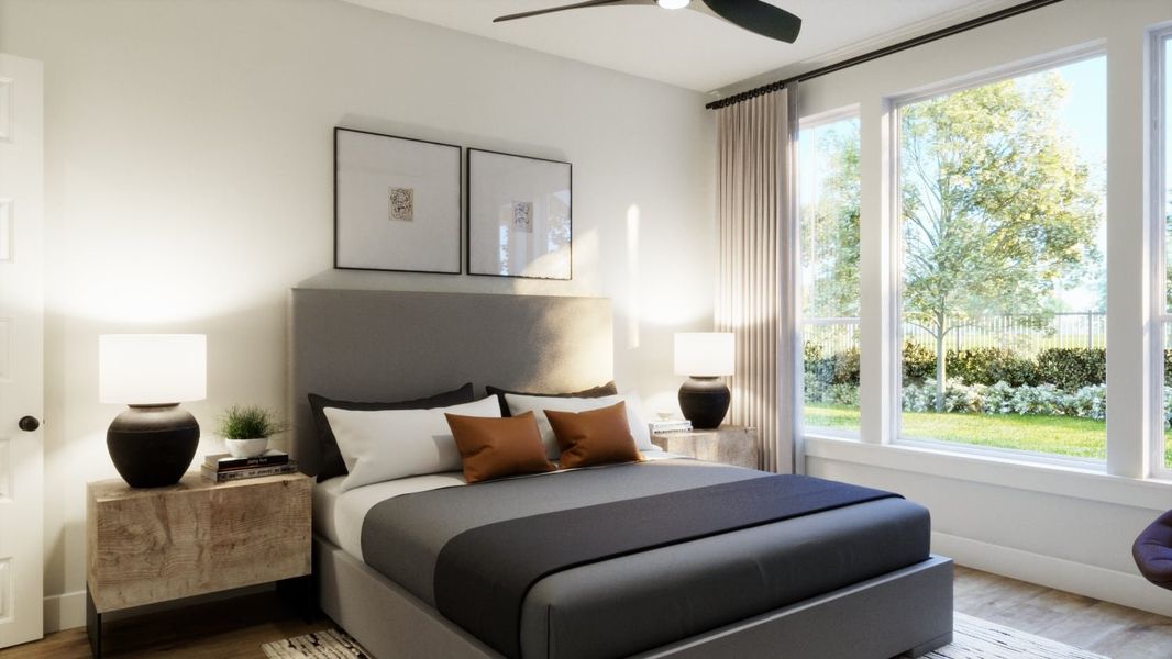 Furnished interior view inside a new home in Persimmon, Buda (Image 14).