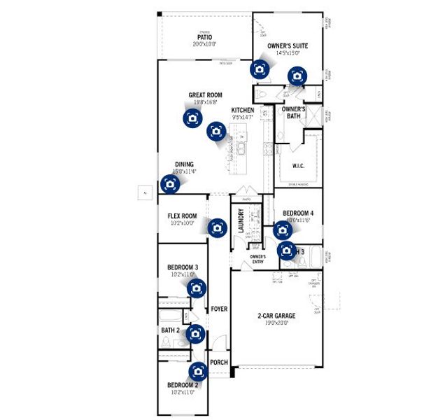 2D floor plan layout for the Sepia by Mattamy Homes in Soleo, San Tan Valley, AZ (Image 3).