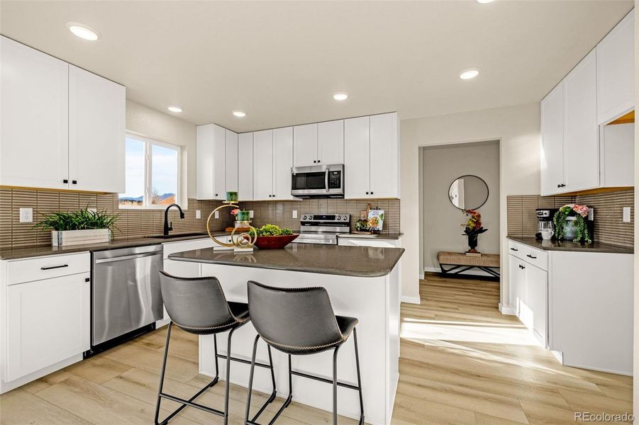 Furnished interior view inside a new home in , Colorado Springs (Image 26).