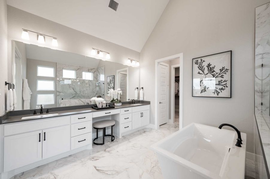 Representative furnished interior of a home built from the Milan by Tri Pointe Homes in Dunham Pointe, Cypress (Image 9).