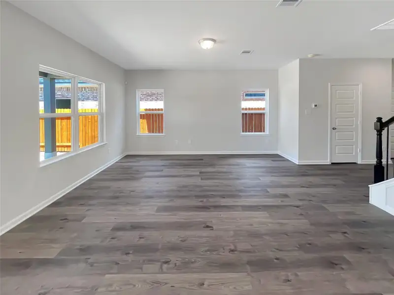 The Oriole II- Family Room. Home under construction, photo used for illustrative purposes only, colors and options will vary.