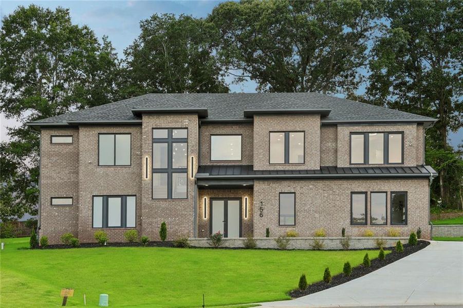 Front exterior of a new home in , Auburn, GA, highlighting curb appeal (Image 35). Front exterior of a new home in , Auburn, GA, highlighting curb appeal (Image 35).