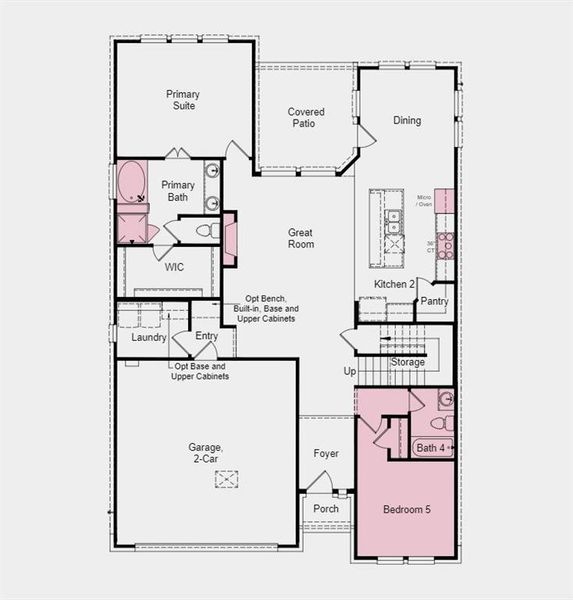 Structural options added include: Additional bedroom with bath, soaking tub in primary bath and gourmet kitchen 2.