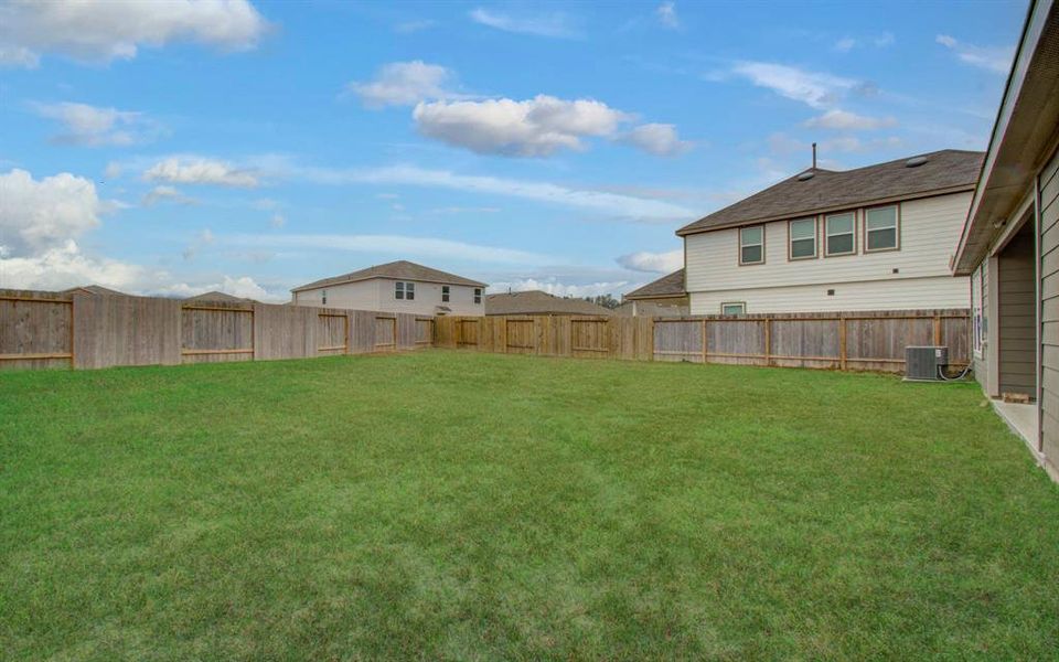 Large backyard, fully fenced!