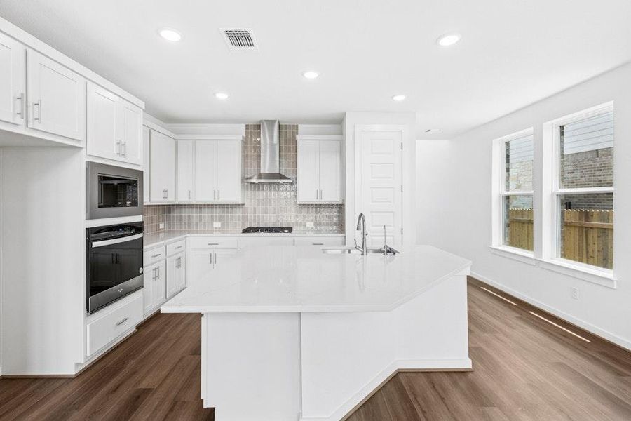 Furnished interior view inside a new home in Santa Rita Ranch, Liberty Hill (Image 8). Furnished interior view inside a new home in Santa Rita Ranch, Liberty Hill (Image 8).