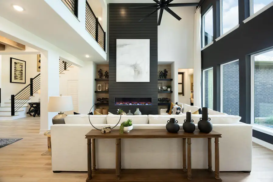 Representative furnished interior of a home built from the Sabine 3972 by J. Patrick Homes in Colton, Montgomery (Image 16).