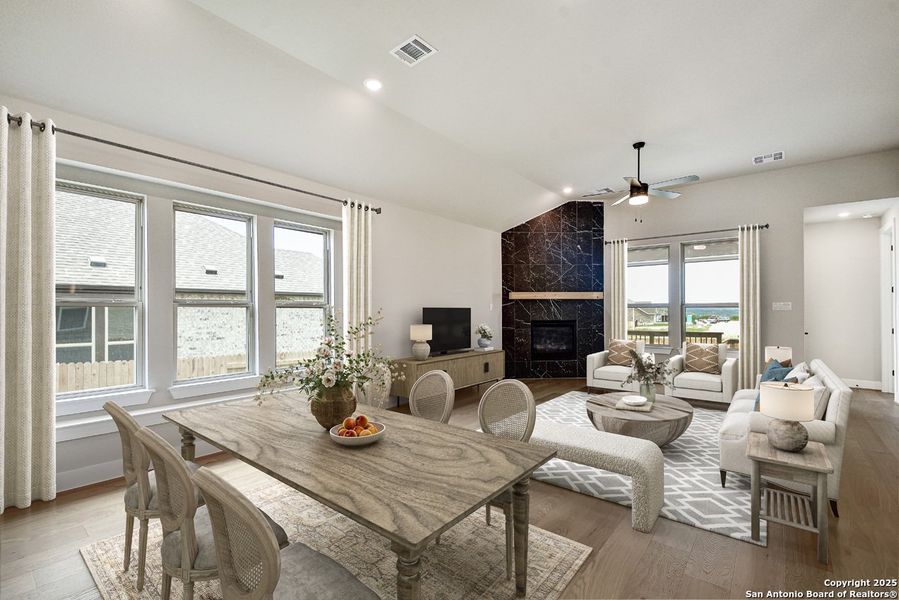 Furnished interior view inside a new home in Homestead, Schertz (Image 6). Furnished interior view inside a new home in Homestead, Schertz (Image 6).