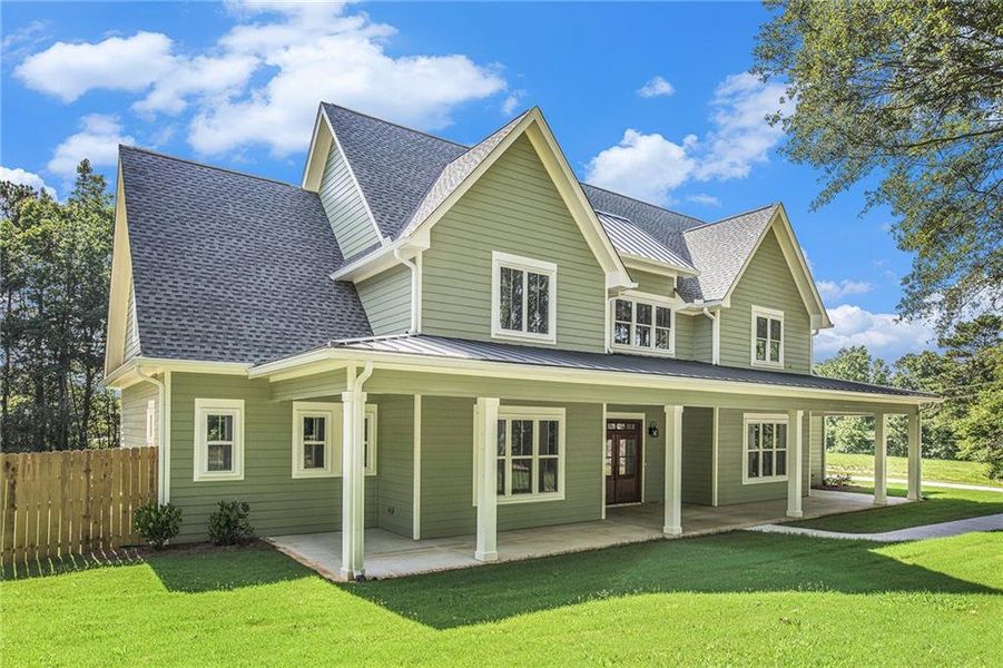 Front exterior of a new home in , Canton, GA, highlighting curb appeal (Image 28). Front exterior of a new home in , Canton, GA, highlighting curb appeal (Image 28).