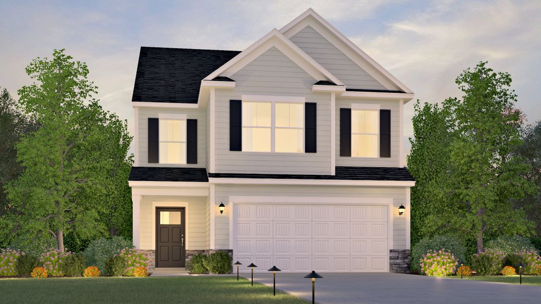 Representative exterior photo of a completed home built from the Palm by Veranda Homes in Hitchcock Preserve, Aiken, SC (Image 14).