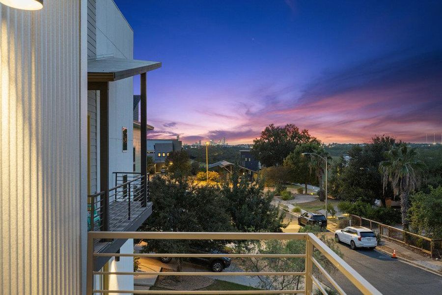 Exterior details and patio area of a home in Agave, Austin (Image 3).