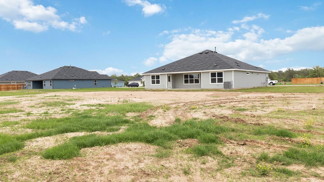 Exterior details and patio area of a home in Railhead, Cedar Creek (Image 21). Exterior details and patio area of a home in Railhead, Cedar Creek (Image 21).