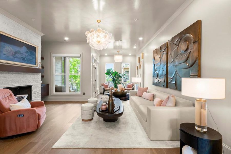 Furnished interior view inside a new home in , Alpharetta (Image 46).