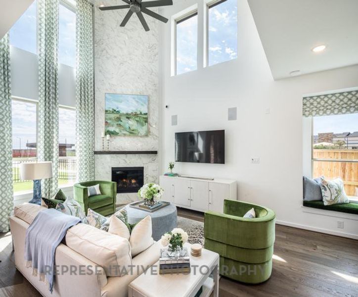 Furnished interior view inside a new home in Bridgeland Central: The Cottages, Cypress (Image 10).