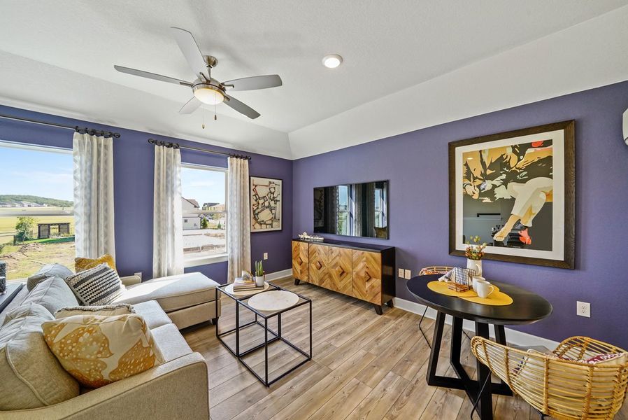 Furnished interior view inside a new home in Easton Park, Austin (Image 19). Furnished interior view inside a new home in Easton Park, Austin (Image 19).
