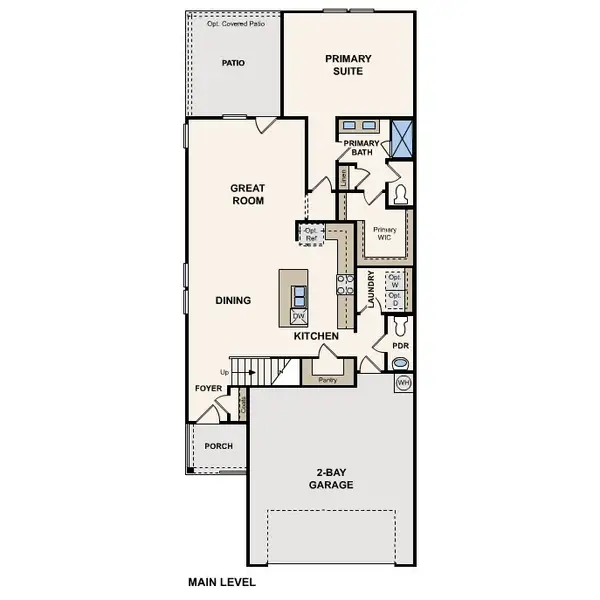 2D floor plan layout for the Silverbell by Century Communities in Ambergrove, Royse City, TX (Image 4).
