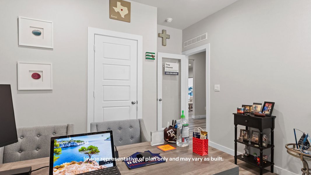 Representative furnished interior of a home built from the Cali by D.R. Horton in Mustang Ridge, Andrews (Image 18). Representative furnished interior of a home built from the Cali by D.R. Horton in Mustang Ridge, Andrews (Image 18).