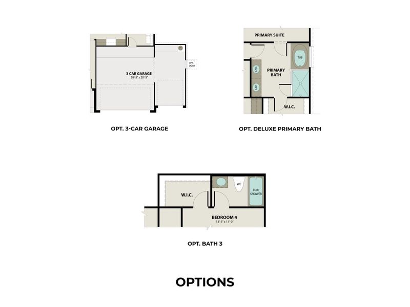 2D floor plan layout for the The Tierra A by Davidson Homes LLC in Windmill Estates, Magnolia, TX (Image 6). 2D floor plan layout for the The Tierra A by Davidson Homes LLC in Windmill Estates, Magnolia, TX (Image 6).