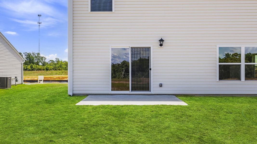 Exterior details and patio area of a home in Cedar Gap, Fountain Inn (Image 4).