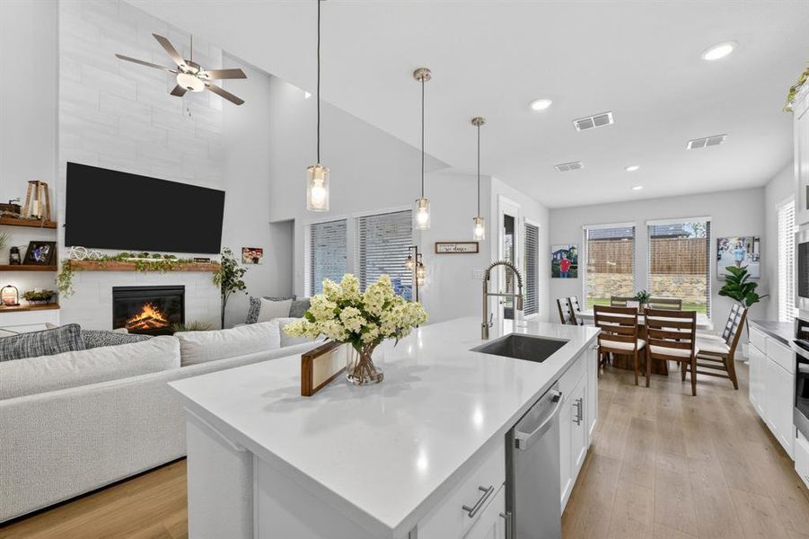 Furnished interior view inside a new home in South Oak, Lakewood Village (Image 7).