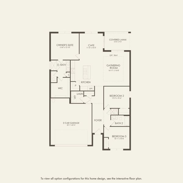 2D floor plan layout for the Crestmere by Pulte Homes in Marion Ranch, Ocala, FL (Image 3).